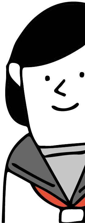 公立高校の女子のイラスト